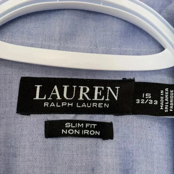 Ralph Lauren Black  Label slim fit, no iron button down shirt 32/33 - Picture 8 of 9